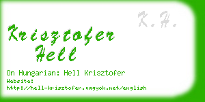 krisztofer hell business card